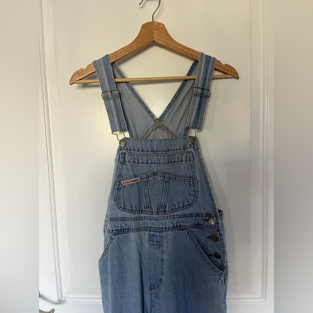 London London vintage denim overalls size medium light blue